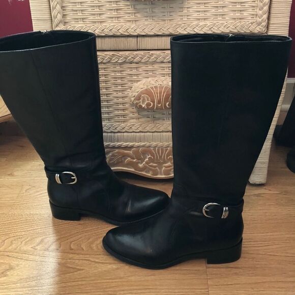 Franco Sarto black Cecile riding boots sz 6.5 M - Picture 1 of 11